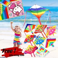 Big kites rainbow kite butterfly kite for kids with free 30m string matibay kites for adults big kit