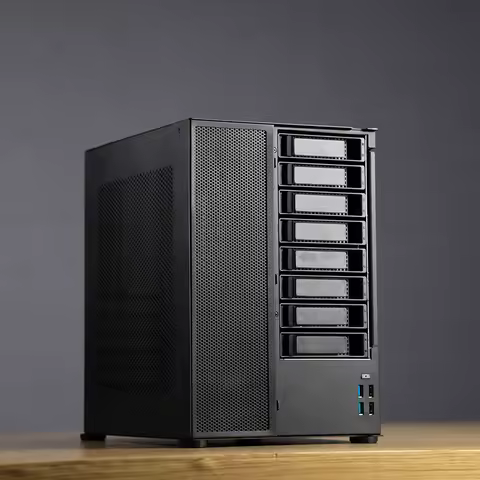 Treasure Box 2 8-bay NAS Chassis Case, Storage Server Chassis, ATX Motherboard, SFX Power Supply