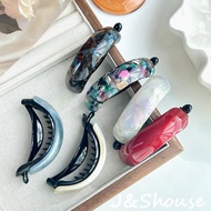 KF1080 Korean style simple acetate new colors ellipse ponytail hair clip women accessories