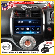 Nissan Almera '11-'14T3 Allwinner Quad Core  9'' IPS Screen Android Player Car Multimedia Waze Youtube Wifi Android