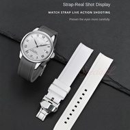 For Seiko For Omega Curved End Silicone Strap for Rolex  Arc Rubber Watch Band 18mm 20mm 22mm