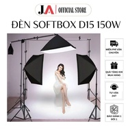 D15 Softbox 150W Photography Light Combo with Self-Adjusting Light Stand 70-210cm, Studio Photograph