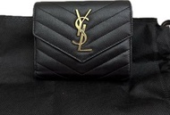 YSL 黑色短款錢包