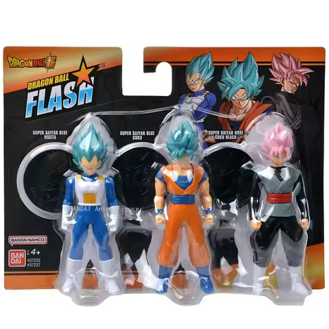 Original Bandai Dragon Ball Anime Figures FLASH Black Zamasu Goku Vegeta Frieza Broly Action Figurin