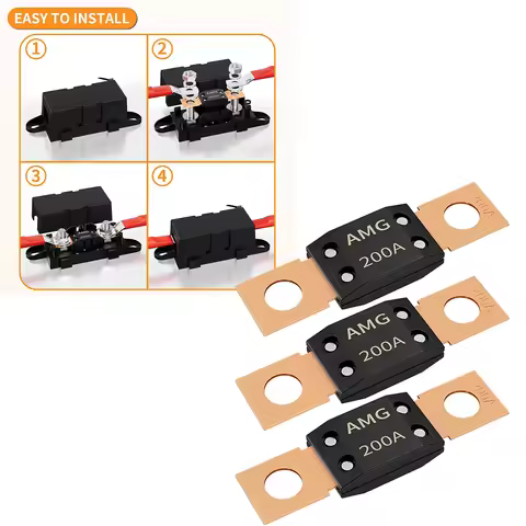 3Pcs MEGA Fuse 30A-300A High Current Bolt blade fuse 200 Amp ANM Flat Type Fuse AMG Fuse