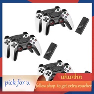 【uhunhn】-K9 4K Game Stick TV Video Game Console 2.4G Wireless Controller Dual Player for PS1GB Simul