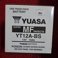 แบตเตอร์รี่ YUASA YT12A-BS 12v/10Ah Super MF Pafecta แบตเตอรี่สำหรับรถจักยานยนต์ ขนาด12โวลต์