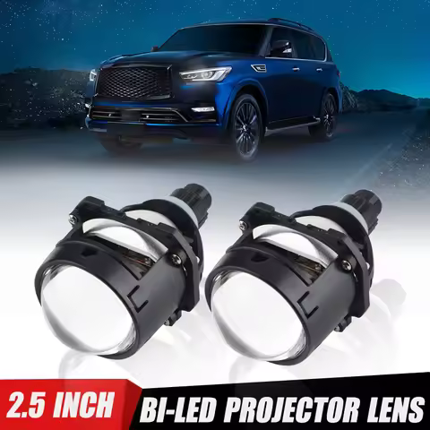 2.5 inch P1F Bi LED Projector Lens Hi-Lo Beam Spotlight 15000LM 6000K H4 H7 9005 9006 Turbo Tuning H