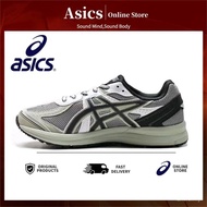 100% genuine Αsics JOG 100S sports shoes Women Men's Running shoes Sneakers Black Grey