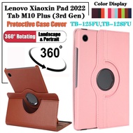 For Xiaoxin Pad 2022 10.61" Casing For Lenovo Tab M10 Plus (3rd Gen) TB-125FU TB-128FU Fashion Tablet Skins Protection Cover 360° Rotating Stand Casing Folding Folio Flip Leather Case
