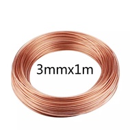 【☸2023 New☸】 fka5 1pcs 99.9% Pure Copper Copper Wire Diameter 3mm Length 1m Used For Motor Transformer Winding Wire
