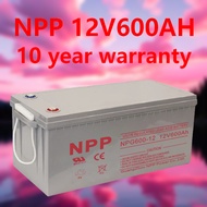 NPP Deep Cycle Battery 12V 600AH Solar Cell สำหรับระบบไฟอุโมงค์ปลูกเห็ดทรูฟเฟิล ควบคุมความชื้น 95 %
