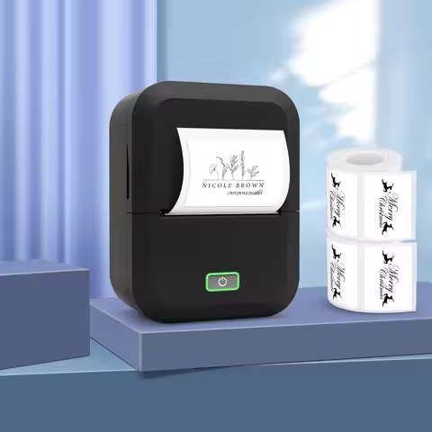Mini Label Printer Bluetooth Inkless Thermal Printer Self Adhesive Portable Labeling Machine DIY Sti