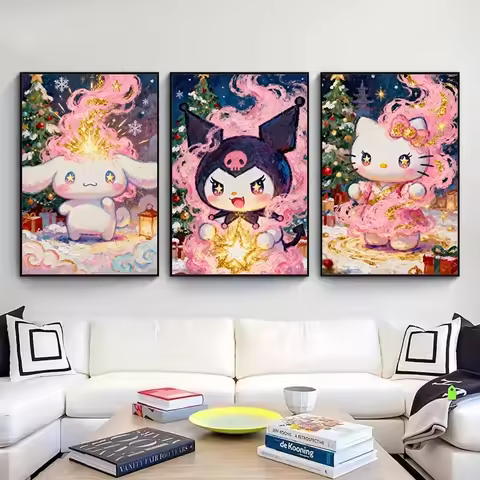 Sanrio Hello Kitty, Cinnamoroll & Kuromi Anime Diamond Painting HelloKitty DIY Home Art Decoration &