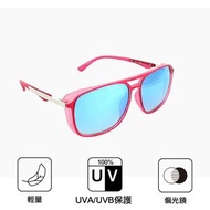 Optic Nerve - 偏光太陽眼鏡 Cousin Polarized Crystal Pink - Smoke Lens / Blue Mirror