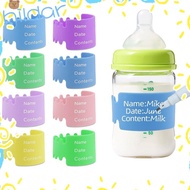 HLAR Baby Bottle Labels, Silicone Daycare Name Labels, Universal Anti-Slip Waterproof Reusable Milk 