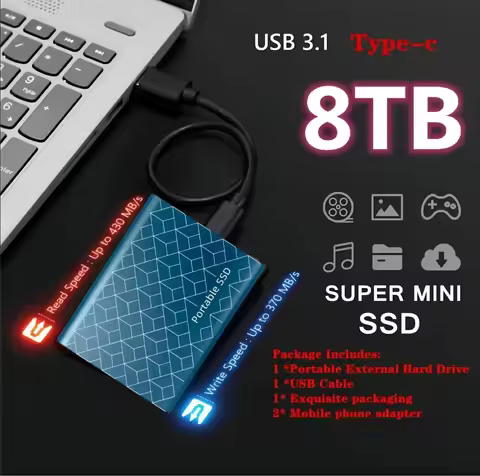 2026 New Original Portable External Hard Drive 1TB 2TB SSD M.2 External Hard Disk Memory Compatible 