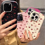 Pink Bow Cherry Phone Casing For OPPO Reno 13F 12F 11F 12 8 7 6 5 4 Pro 8T 5G 2F 2Z 7Z 8Z 6Z 5Z F9 F