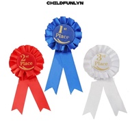 CHILDFUNLYN Ribbon Award Set, Recognition Ribbons Blue,Red,White Rosette Ribbon, Honorable Ribbon