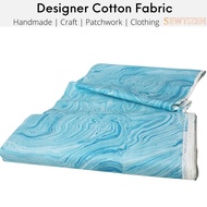 Premium 100% Cotton Fabric Bright Blue Western Batik Sandscape Design, Northcott Fabric |Sewtizen Fa