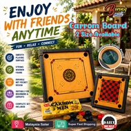 (Big) Wooden Carrom Board Striker Games Papan Karom With Checker/Papan Permainan Carrom
