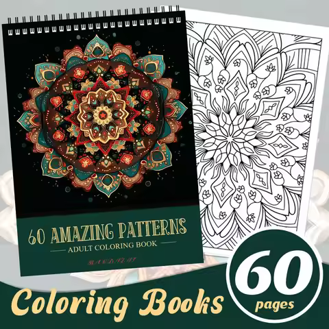 Mandala Adult Coloring Book 60 Pages Creative Coloring Book Brilliant Stress Relieving Art Pencil Co