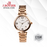 J.Bovier La Belle Collection Sapphire Glass Quartz Women Watch (B29-3476-RGWRGB)