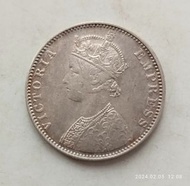 1901年英屬印度1盧比流通銀幣-孟買鑄造*