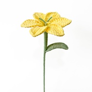 Crochet Flower Lily Holiday Decoration Living Room Decoration Can Match Bouquet Wool Flower Knitting