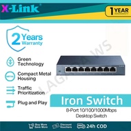IRON5 port 8 Port Gigabit Ethernet Network Switch Hub 10/100/1000Mbps Desktop Switch Metal Switch