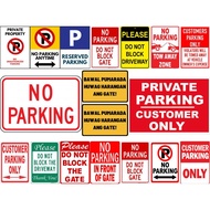 No Parking Do Not Block the Driveway Customer Parking Laminated Signage and Waterproof Vinyl Sticker