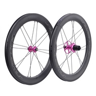 SILVEROCK SR50 Carbon Wheels 20" 451 1 1/8 Rim V Caliper Brake High Profile 50mm Jump Holes for Blast P8 P18 Fnhon TERN Folding Minivelo Bike Wheelset