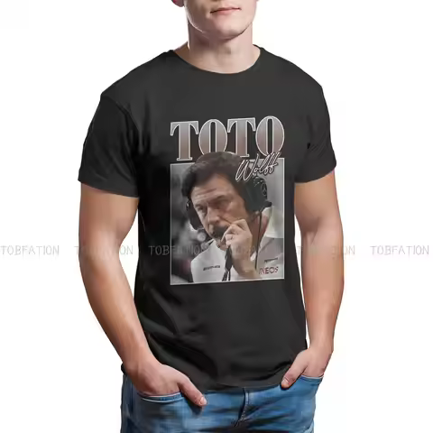 F1 Car Racing Polyester TShirt for Men TOTO WOLFF Basic Summer Sweatshirts T Shirt Novelty New Desig