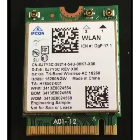 Wireless Adapter Card for Intel Tri-band Wireless AC 18260NGW Bt4.1 Wireless AC Wifi Card 867M dell 