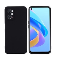 Pure Liquid Silicone Case Casing Cover For OPPO A76 / OPPO A96 BLACK TPU