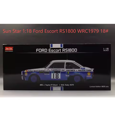 Sun Star 1:18 scale alloy car model, Escort RS1800 WRC1979 18#