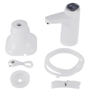 【CW】Electric Water Bottle Pump with Base USB Water Dispenser Portable Automatic Water Pump Bucket Bottle Dispenser - White