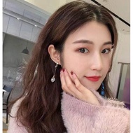 Bow Long Earrings Pearl And Diamond Earrings Diamond Earring Pearl Earring