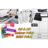 (FAST SERVICES) A4 A3 Printing Service / Colour Printing / Black & White Printing / Scan / Binding /