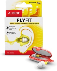 Alpine FlyFit - Earplugs for Pressure Relief & Preventing Ear Pain While Flying - Airplane Travel Es