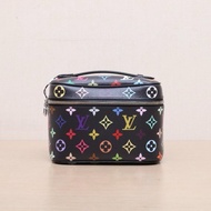LOUIS VUITTON(路易威登) LV x TM 村上隆聯名款 滿LOGO標識 Nice 化妝包 20 黑三彩 PVC 晶片