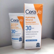 CeraVe Hydrating Mineral Sunscreen SPF 30 (75ml) Cerave mineral sunscreen Cerave 保濕礦物面部防曬， 敏感肌適用， 可與