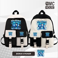 Six Seven 67 Anomali Brainrot Animation Black Cream Backpack School Bag