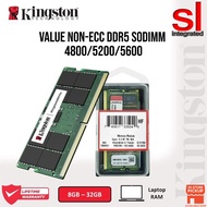 Kingston Value DDR5 Non-ECC SODIMM Laptop Ram -4800MHz/5200MHz/5600MHz (8GB/16GB/32GB)