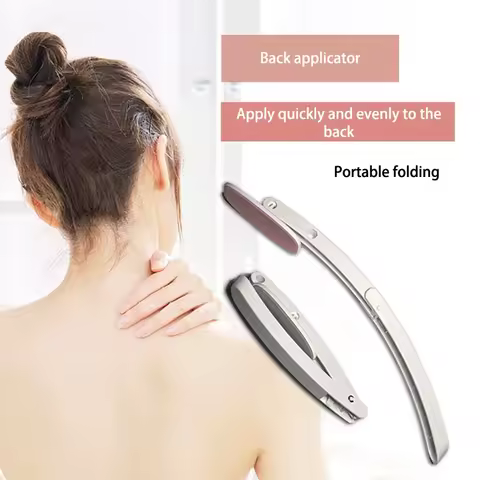 1PCS Portable Foldable Back Applicator Lotion Sunscreen Ointment Applicator Long Handle Free Sunscre