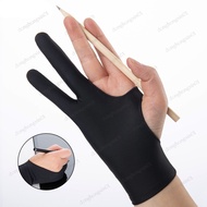 ถุงมือป้องกันคราบเปื้อนสองนิ้วสีดำสำหรับวาดโทรศัพท์แท็บเล็ตถุงมือเขียนสำหรับ Ipad Pro อากาศขนาดเล็กป้องกันการถุงมือติดต่อโดยไม่ตั้งใจ