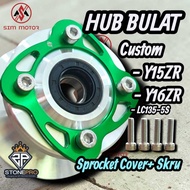 STONEPRO - Y15ZR Y16ZR LC135-5SPEED  HUB SPROCKET CHROME ( DESIGN HUB CUSTOM ADAPTER ) SIAP BEARING 