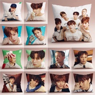 Kpop BTOB Wind and Wish Pillow Case  Eunkwang, Minhyuk, Changsub, Hyunsik, Peniel and Sungjae Single-sided Printed Pillow Cover Living Room Sofa Car Gift Cushion Cover