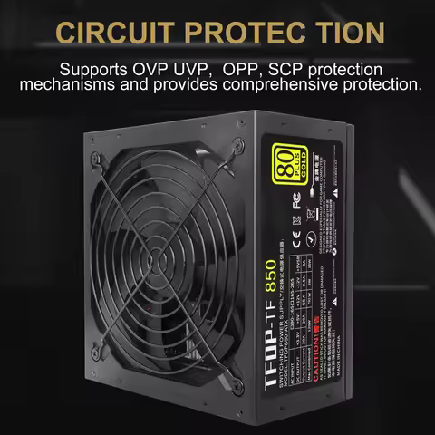 850w 80 Plus Gold Power Supply 110V/220V Full Modular Active PFC PC Source For Gaming Computer Power