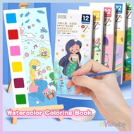 Victoky Water Coloring Book Paint Art Instant Paint Art Craft Early Learning Paint Watercolor Book K